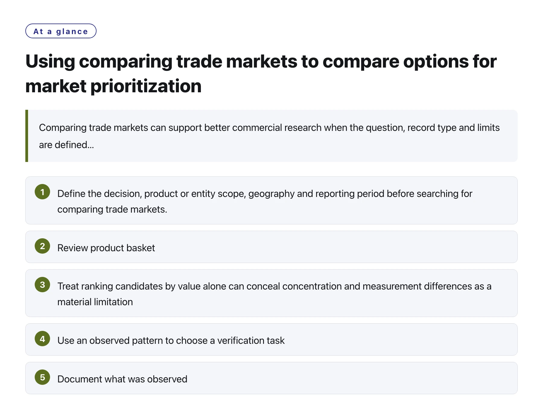 Using comparing trade markets to compare options for market prioritization——全文要点速览